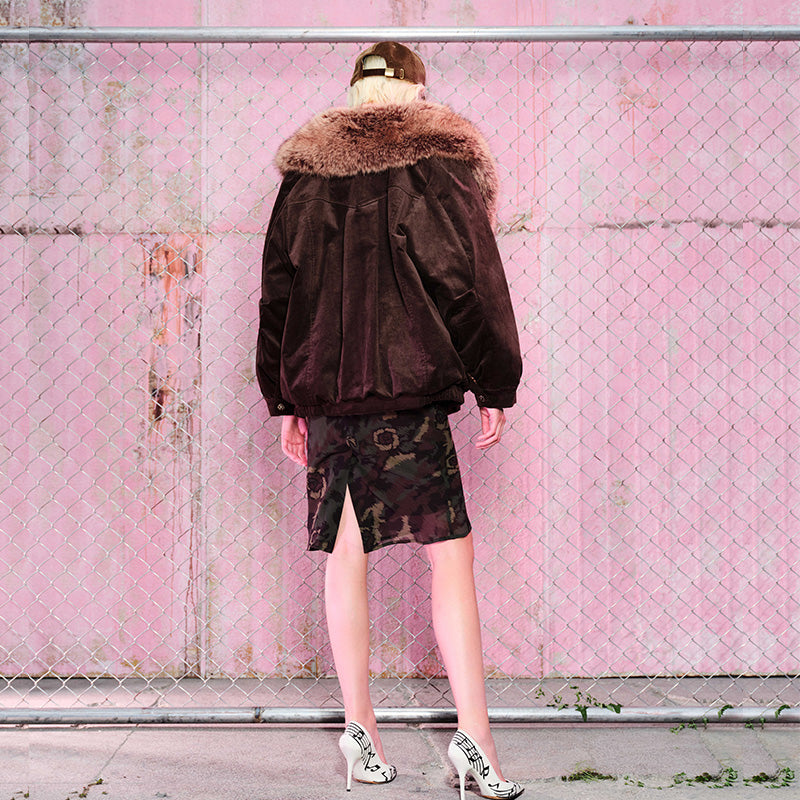 Faux Animal Fur Oversized Coat